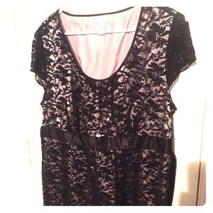 Beautiful Black Lace Motherhood Maternity Blouse